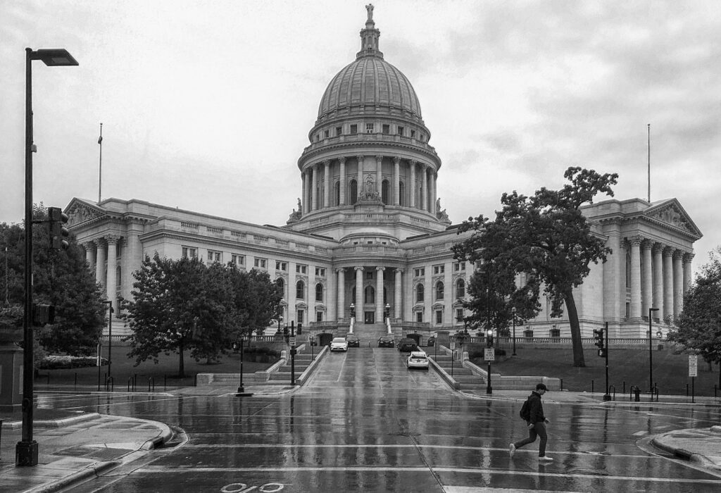 Rainy Day In Madison Wisconsin, photograph by John Larson