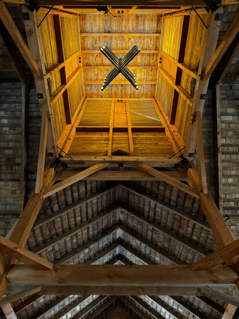 Inside Restored Star Barn Cupola, photograph by Ann Taylor-Schmidt