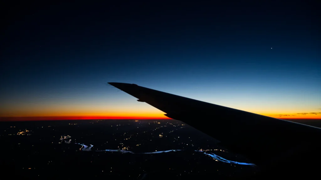 First Flight Out, photograph by Dave Mann