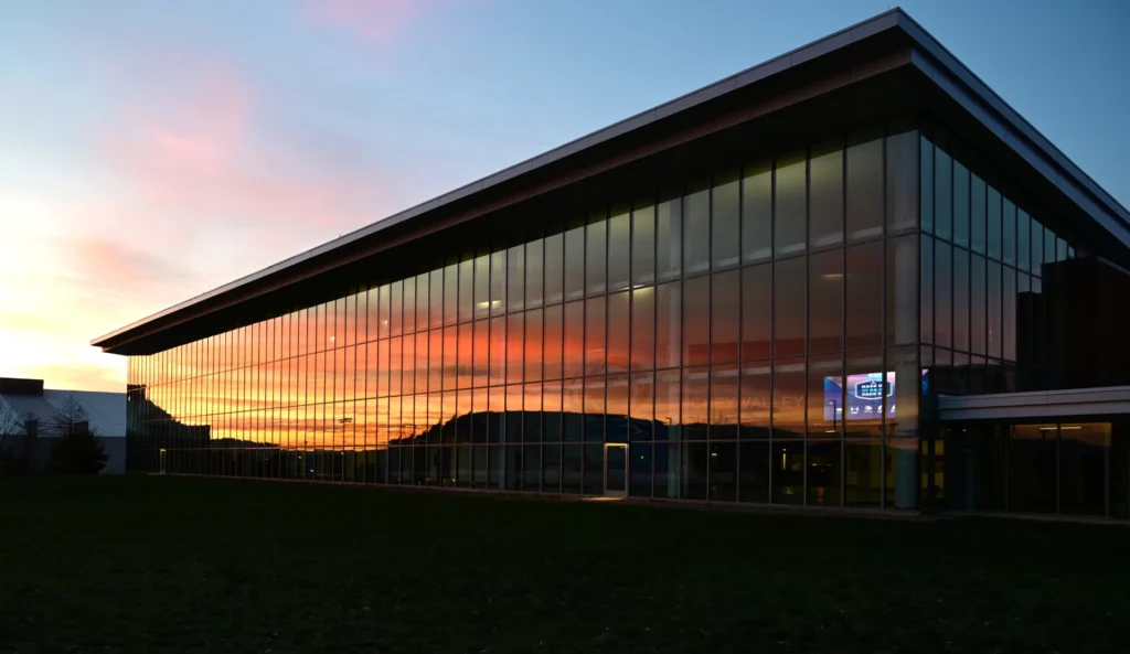 Pegula Ice Arena, photograph by Dave Mann
