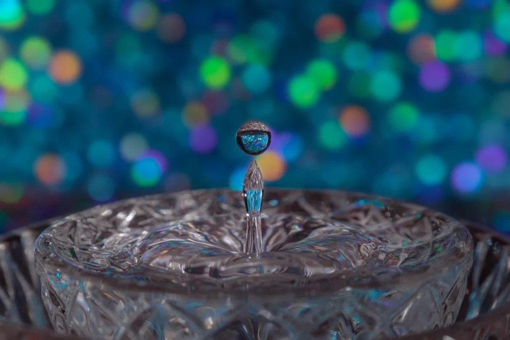 2 Water Drops, photograph by David Whiteman