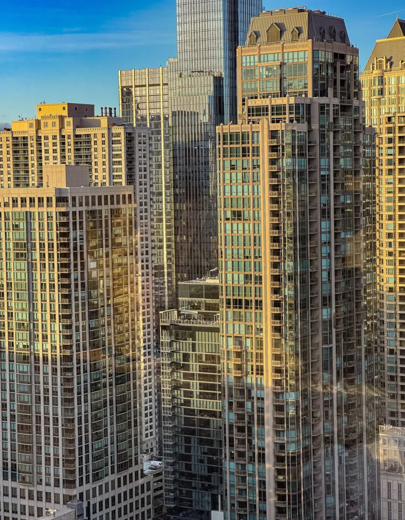 Chicago Sunset, photograph by Jim Thomas