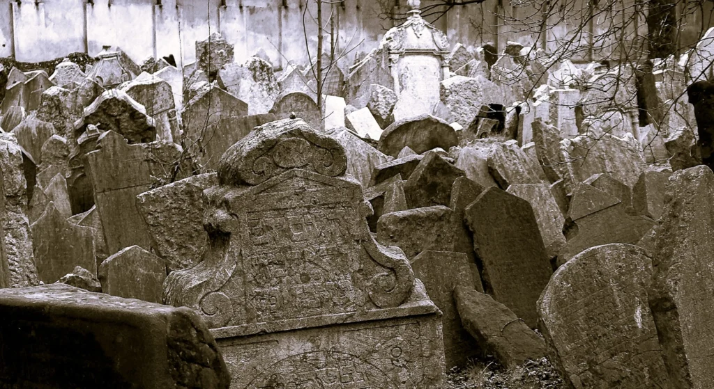 Old Jewish Cemetary Prague, photograph by Jim Thomas