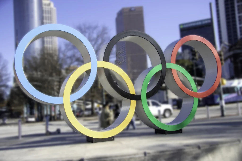 Olympic Rings, photograph by John Larson