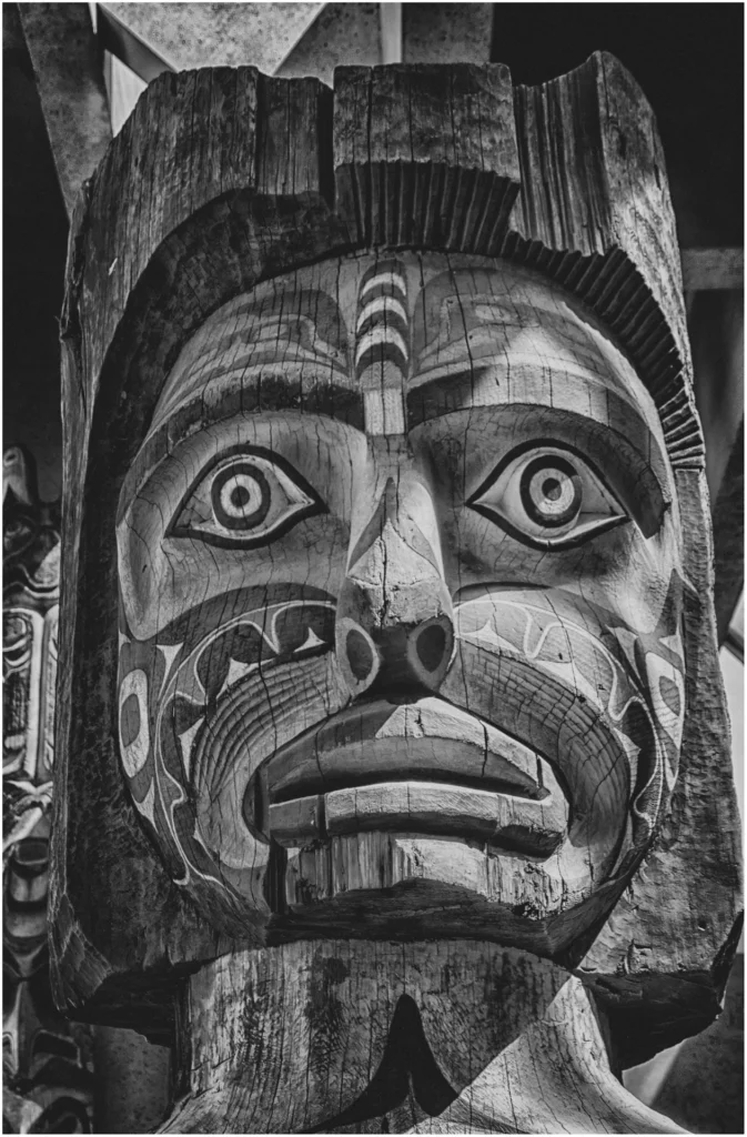 Vancouver Totem Pole, photograph by John Larson