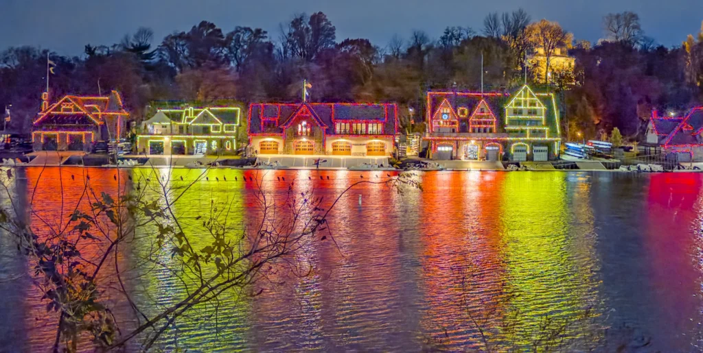 Colorful Boathouse Row, photograph by Lisa Marie Cirincione