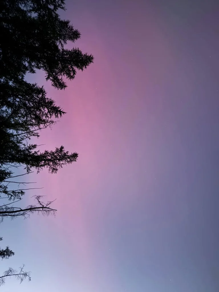 Northern Lights at Black Moshanon, photograph by Mary Anne Knutson