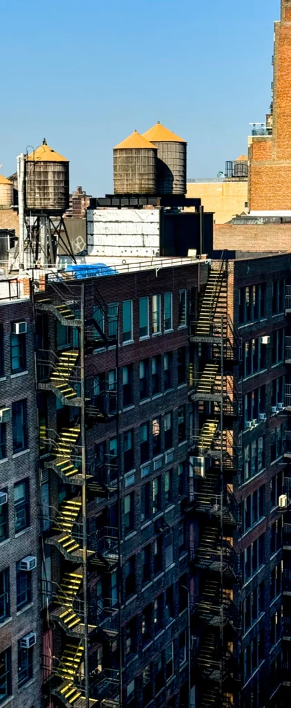 Stairway to Heavenly Water Towers, photograph by Rich Shore