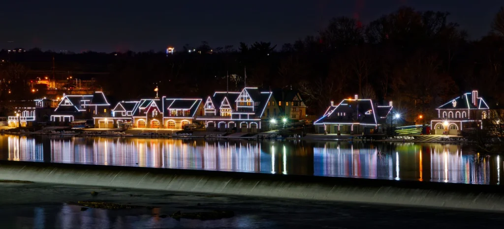 Boathouse Row, photograph by Roger Young
