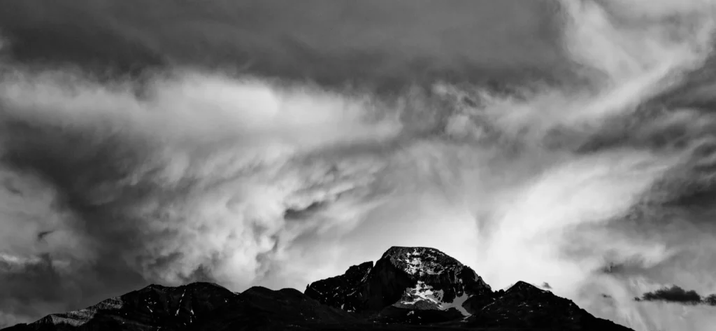 Longs Peak, photograph by Roger Young