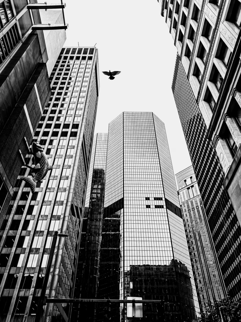 Pittsburgh Architecture looking up, photograph by Sam Knutson