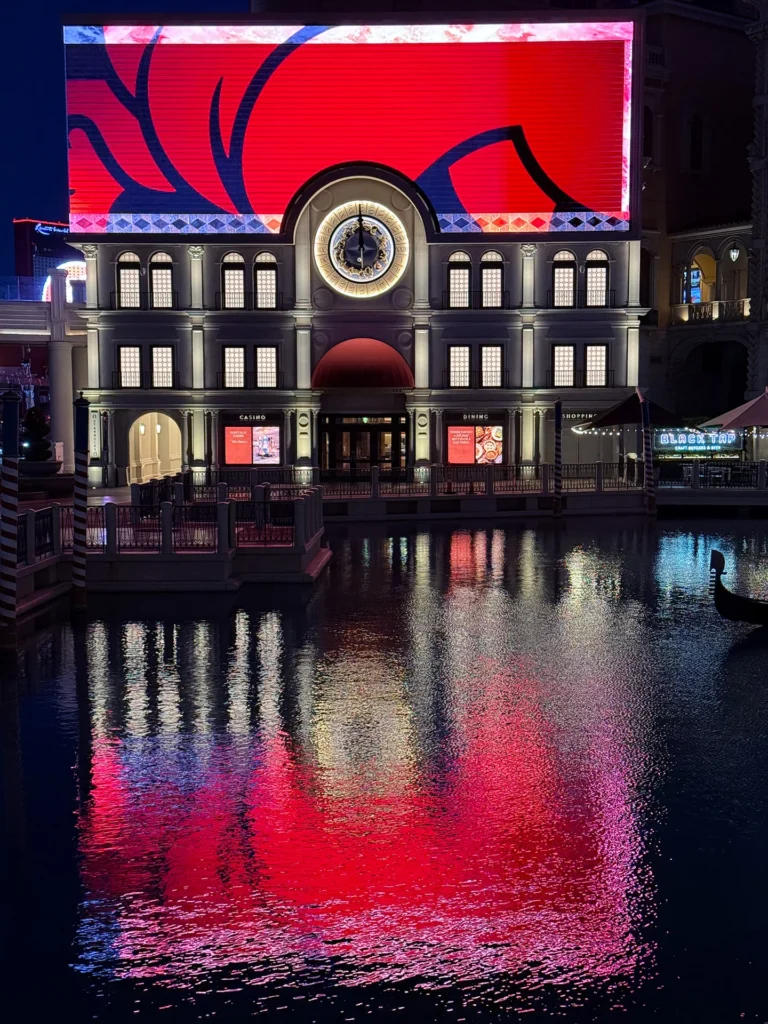 The other building in front of the lagoon at the Venetian, photograph by Sam Knutson