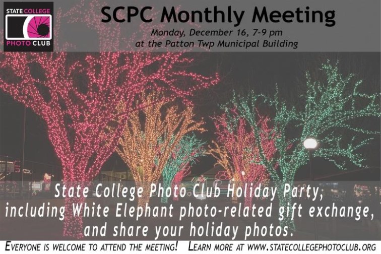 SCPC Monthly Meeting flyer, December 16, 2024
