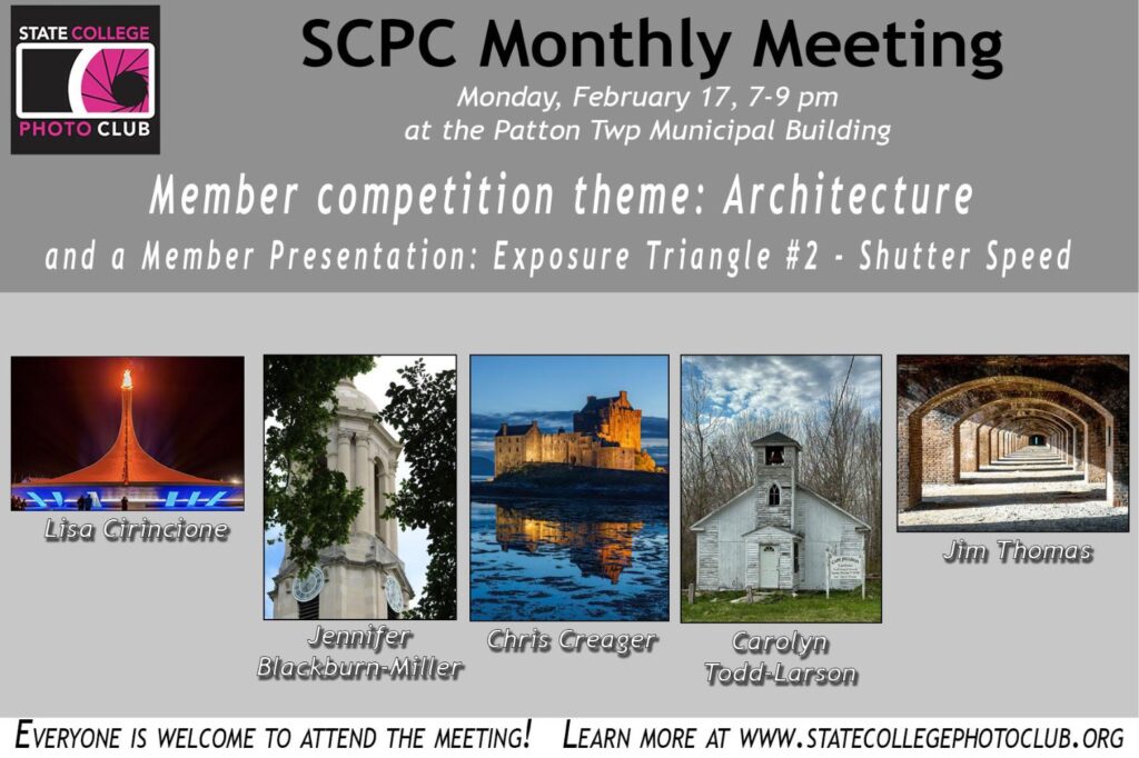 SCPC Monthly Meeting flyer, February 17, 2025