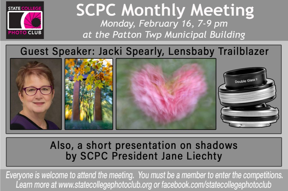 SCPC Monthly Meeting flyer, February 16, 2026