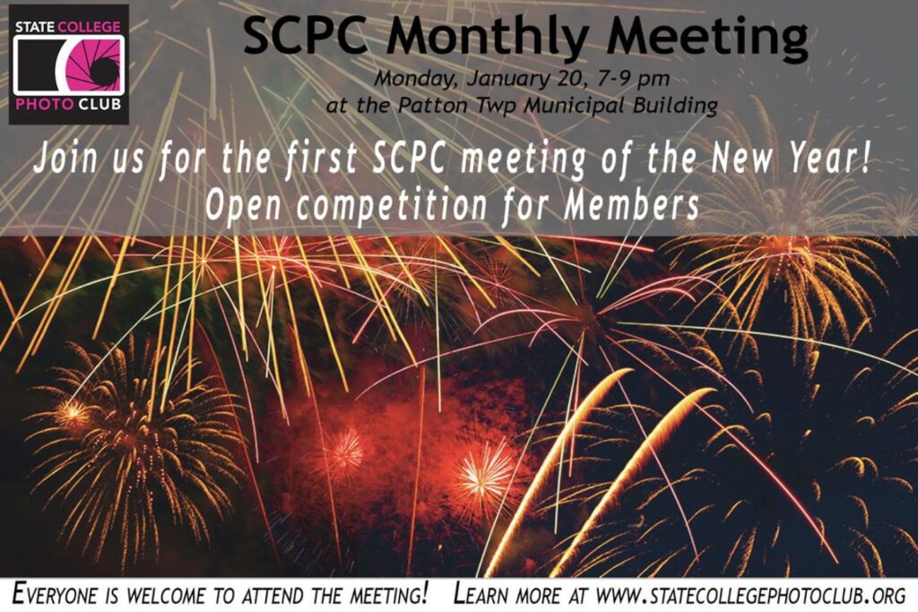 SCPC Monthly Meeting flyer, January 20, 2025