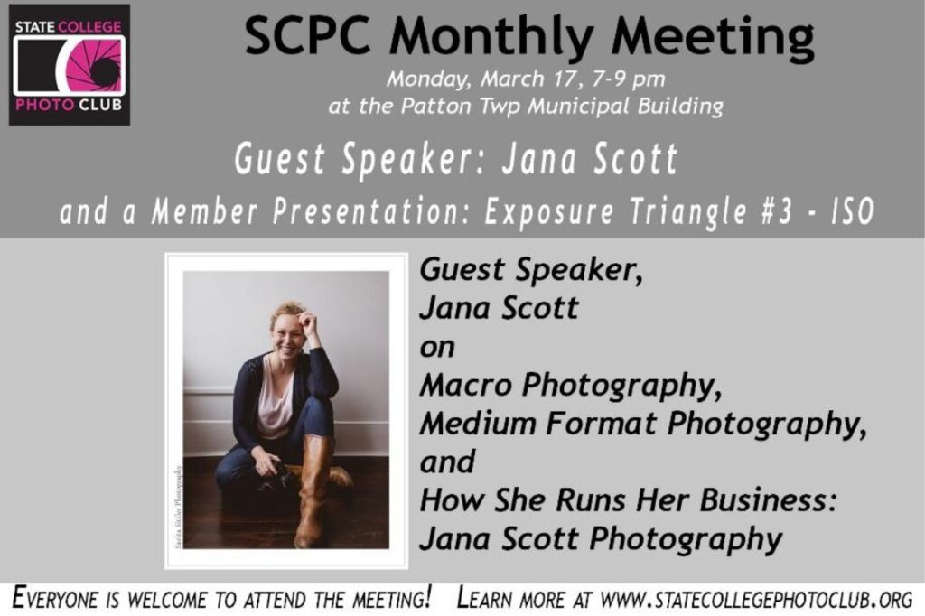 SCPC Monthly Meeting flyer, March 17, 2025