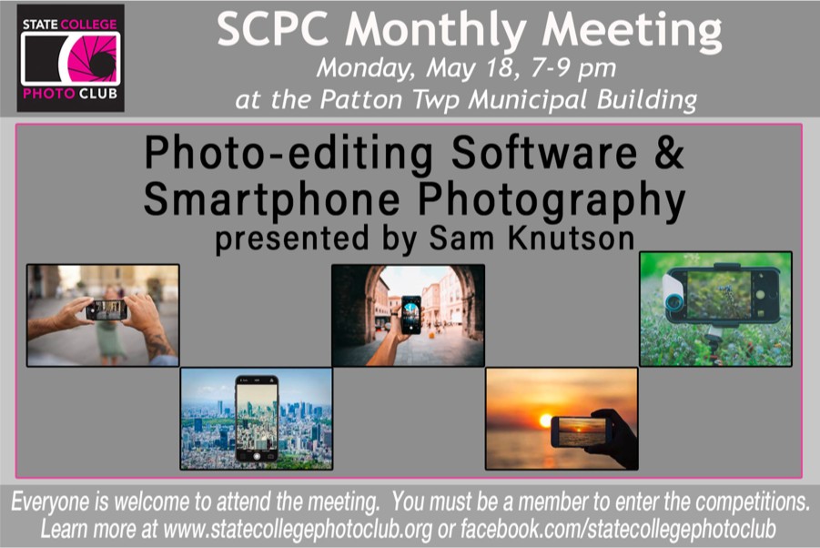 SCPC Monthly Meeting flyer, May 18, 2026