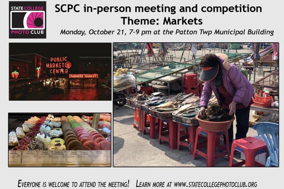 October meeting flyer: Markets competition (photographs by Lisa Marie Cirincione)