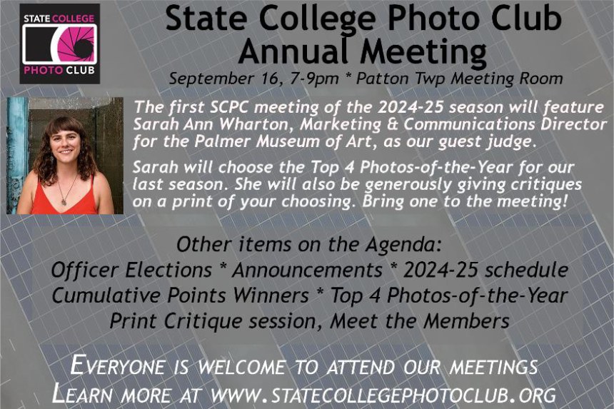 SCPC Monthly Meeting flyer, September 16, 2024